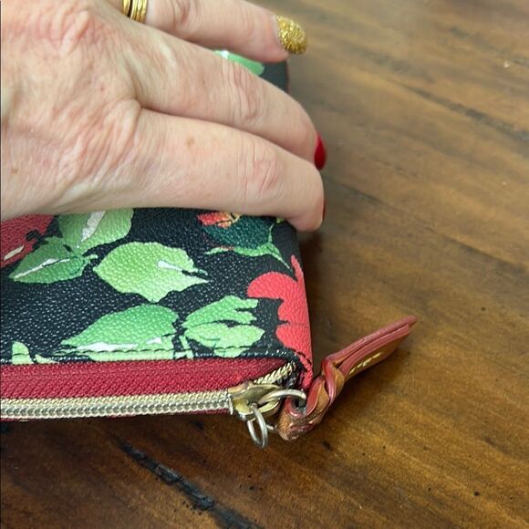 Dooney & Bourke Black and Red Wallet with Zip-Around Closure - Picture 6 of 11